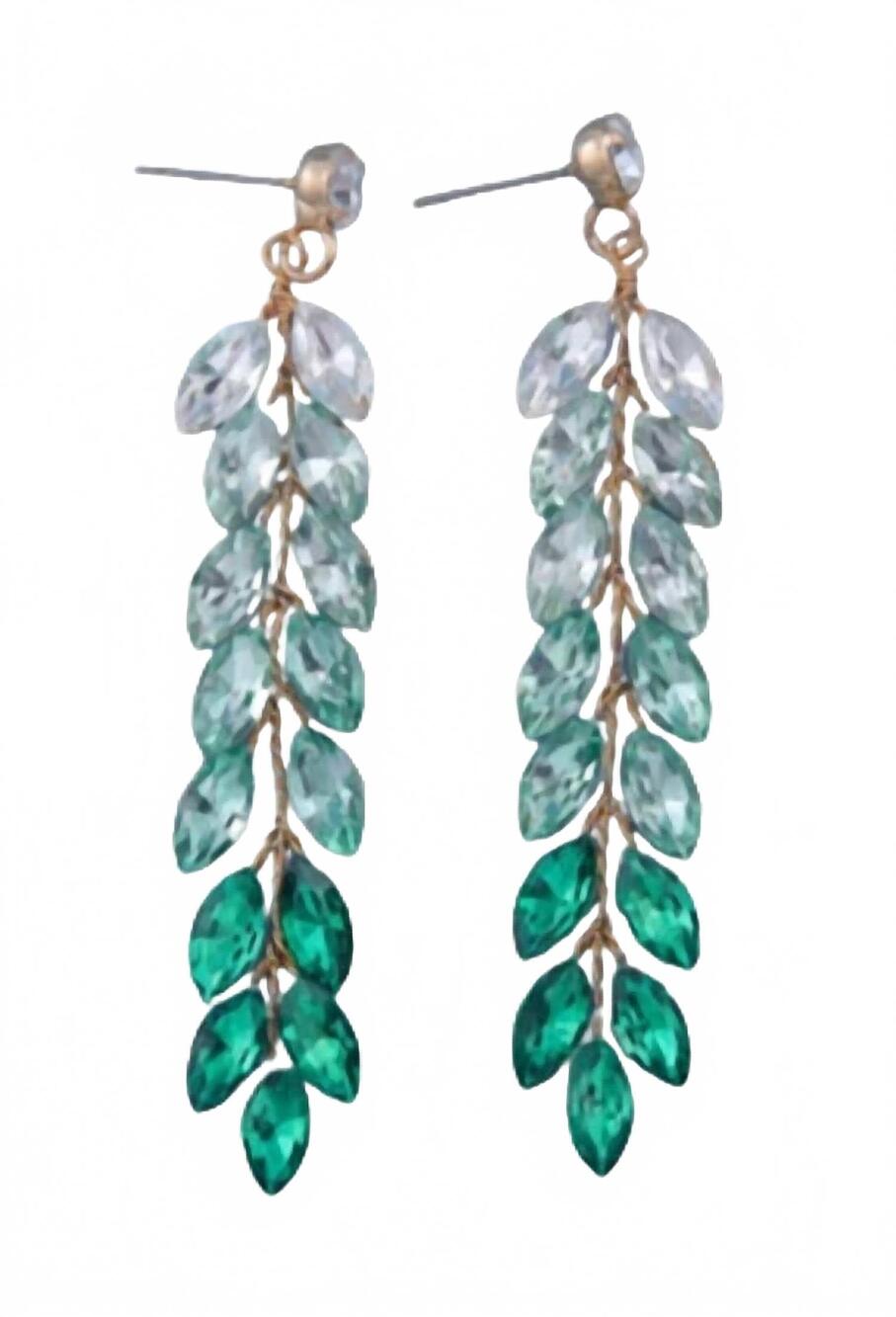 NEW MACRAE & CO women's jenny drop earring in green